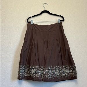 St. John's Bay Brown Cotton Skirt